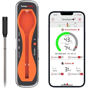 Draadloze Vleesthermometer met Bluetooth en 150m Bereik voor Grillen en Koken