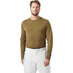 Helly Hansen - Lifa Merino Midweight Crew - Heren - Bruin - 2-laags Constructie
