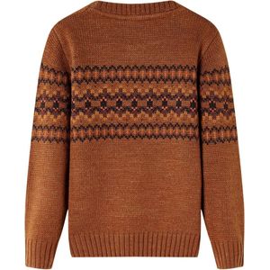 Kindertrui gebreid - 116 - Cognackleurig