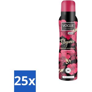 Vogue Women - Elegance - Parfum Deodorant - 150 ml - Bulkverpakking - 25 stuks