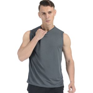 MEETEU - Sport Tank Top - Mouwloos T-shirt - Grijs - Herenkleding