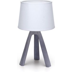 Aigostar Tafellamp Grijs - Keramiek - Lamp met kap - H31 cm