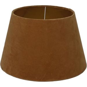 Marwa Lampenkap - ø28-ø40x25 cm - Beige/Goud - Velours - lampenkap voor staande lamp, lampenkappen hanglampen, lampenkappen voor tafellampen, lampenkappen, lampekap, lampenkap velours, lampenkap voor tafellamp, lampenkappen landelijk