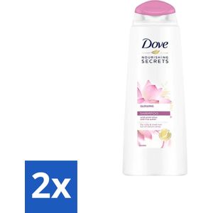 Dove Nourishing Secrets - Shampoo - Roze lotus & Rijstwater - 250 ml - Voordeelverpakking - 2 stuks