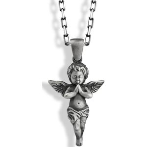 Guardian angel ketting voor moeder verjaardagscadeau Oxidized 20 inches