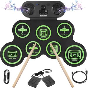 Oplaadbare elektronische drumkit met 7 pads – Ideaal voor beginners en muziekliefhebbers