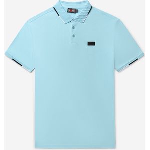 AB Lifestyle - Triple Coloured Polo | Sky Blue - Heren - Maat: L