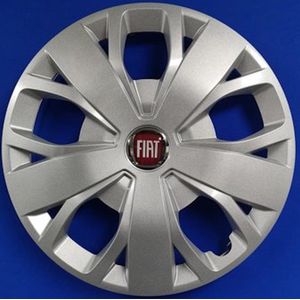 Wieldoppen Fiat Ducato 16 inch / Set van 4 Wieldoppen / Rood Logo