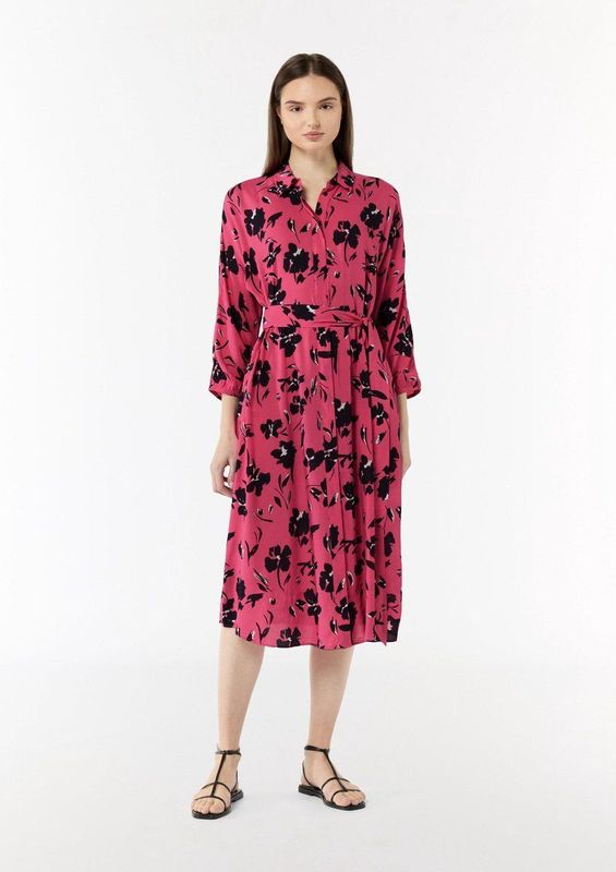 comma - Midi-jurk - Zwart