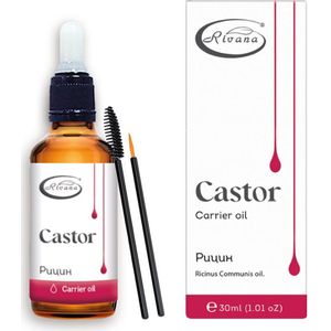 100% natuurlijke en puur Ricinus olie - Castorolie - met wimpel applicator - lange - sterke en glanzende haartjes 30ml