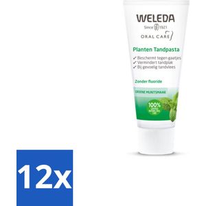 WELEDA - Planten tandpasta - 75 ml - Voordeelverpakking - 12 stuks