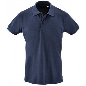 SOLS Heren Phoenix Poloshirt met korte mouwen Pique Polo (Heide Denim)
