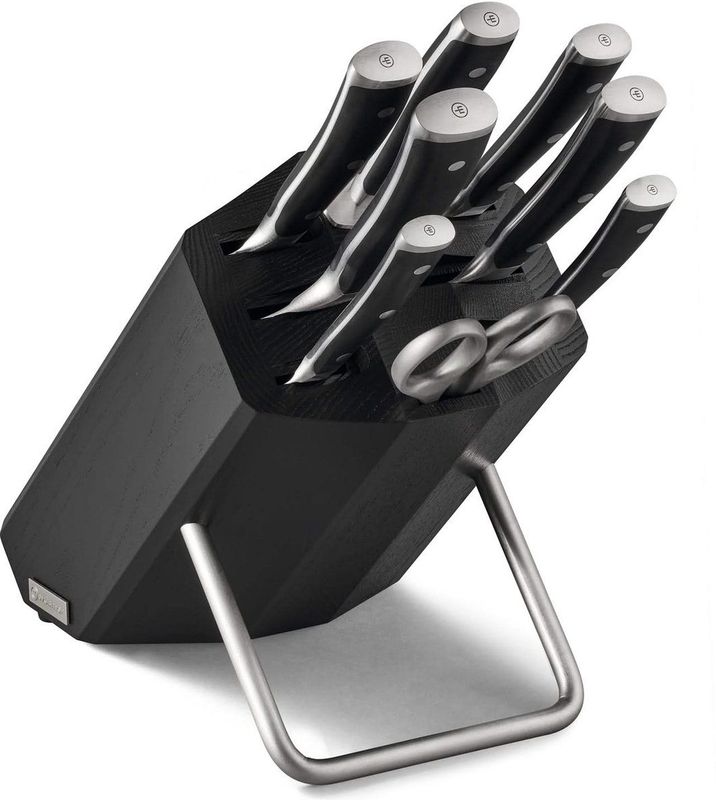 Wusthof - Classic Ikon - 8-delige Messenset - Zwart - Messenblok