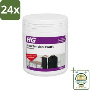 HG - Wasruimte - Zwarter Dan Zwart - Wasmiddel - 500 g - Voordeelverpakking - 24 stuks - Wasmiddel voor jeans - Wasmiddel tegen vervagen