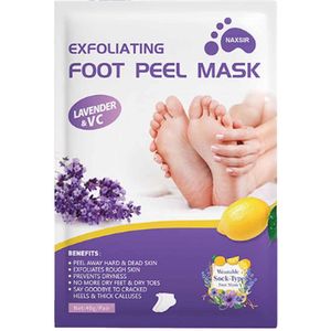 NAXSIR Natuurlijk Lavendel Voetmasker | Met Lavendel- en Aloe Vera Extract | Intensief Herstel voor Droge, Verouderde & Gebarsten Hielen