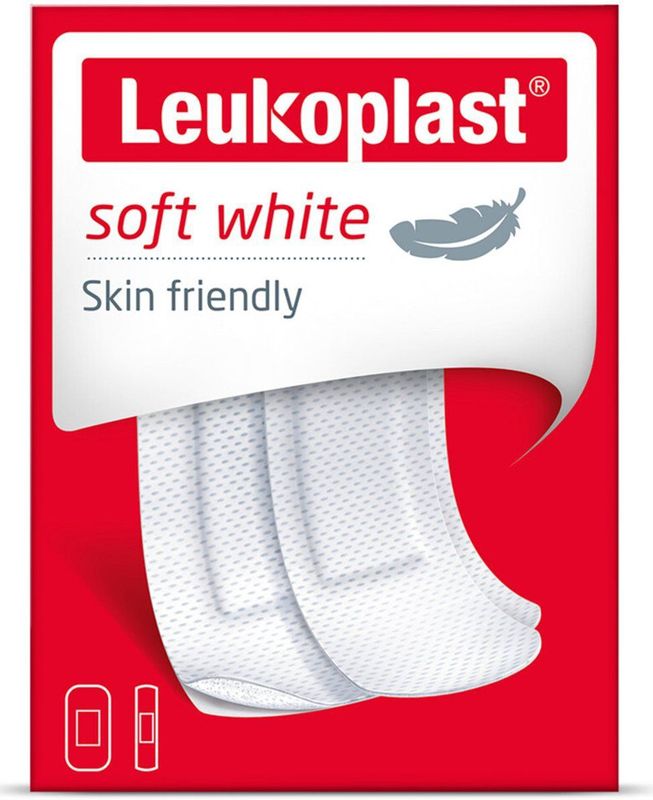Leukoplast Pleisters Zacht Wit - 4 x 20 stuks - Voordeelverpakking