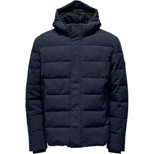 ONLY & SONS gewatteerde jas donkerblauw