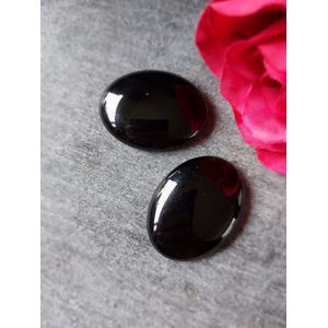 Zaksteen 40 x 30 mm Toermalijn Zwart