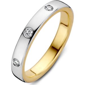 Ring bicolor briljant 0.10 crt.