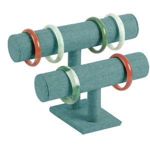 JGS ® Elegant Fluwelen Sieraden Presentatiestandaard met Tweelaags Ontwerp voor Diverse Accessoires