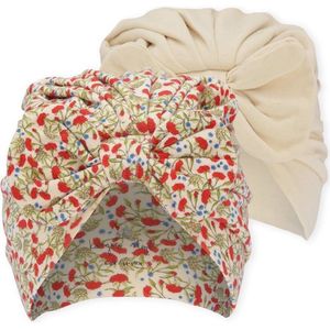 Konges Slojd Basic 2 Pack Bambi Bonnet - Set van 2 - Carnations/Sunkiss - Mutsje - Maat 2-4 jaar