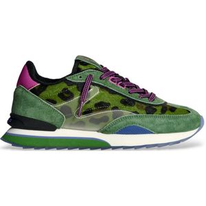 HOFF - Art Green - Sneakers - Groen - Suède/Pony Haar - Panterprint