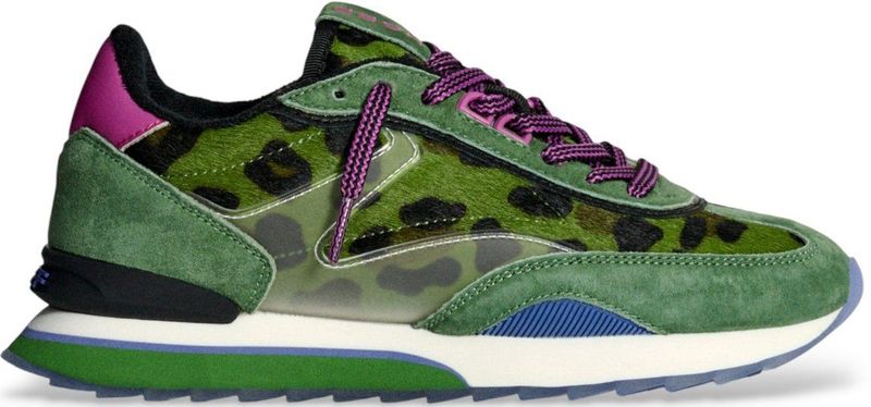 HOFF - Art Green - Sneakers - Groen - Suède/Pony Haar - Panterprint