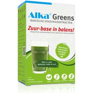 Alka® Greens - 10 sticks - Basische Voedingsextracten - Vegan, gluten- en lactosevrij - Met basisch tarwe- en gerstegras - Groene smoothie