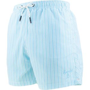 Superdry Broek Printed 15 Inch Swim Short M3010231a 2cj Blue Stripe Print Mannen Maat - XL