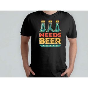Dad Needs Beer - T Shirt - cadeau - gift - vader - dad - beste vader ter wereld - verjaardag - unisex - vaderdag - best dad in the world - father - liefde - cute