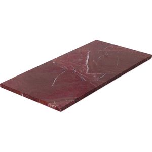 Marmer - dienblad rechthoek L - rood marmer - 20x40cm - rond marmer dienblad - vierkant marmer dienblad - decoratie schaal - tapasplank - serveerplank