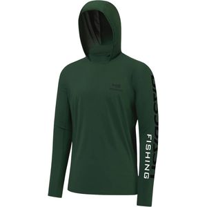 Heren Hoodie Shirt met UPF 50+ Zonnebescherming en Lange Mouwen voor Vissen
