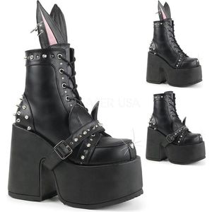 DemoniaCult - CAMEL-202 Plateau Laarzen - US 7 - 37 Shoes - Zwart