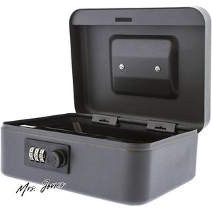 Mrs. Jones Sterling CB02CBK Money Code 5020 zwart geldcassette met cijferslot - 203 cm - 20 cm .