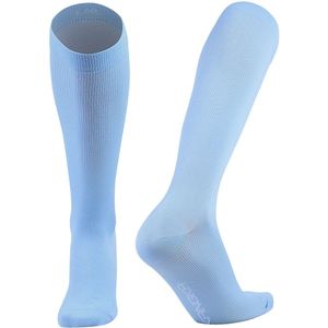 KANGKA® Compressiekousen Maat 39-42 (L/XL) - Lichtblauw - Steunkousen voor Zittend en Staand Beroep - Reissokken - Compressie sokken voor Hardlopen, Wandelen, Vliegtuig