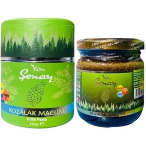 Senay Kozalak Macunu 240gr - Dennenappel Pasta | Rijk aan ijzers | Betere Kwaliteit | Tegen vastzittende hoest en slijm | Helpt bevorderen van de Luchtwegen | Mineralen & Antioxidanten | Russisch & Turks Begrip | HALAL | Lekkere smaak