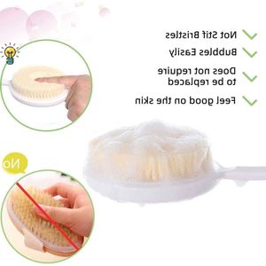 Doucheborstel met lange steel - Ergonomische rugborstel voor het gemakkelijk reinigen van alle lichaamsdelen - Verbetert de huidgezondheid