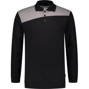 Tricorp Polo Sweater Bicolor Naden  302004 Zwart / Grijs - Maat M