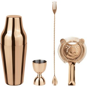 Paderno Cocktailset Parisian Koper 4-Delig