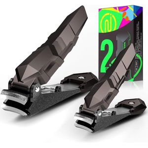 Nagelknipper Set Met Opvangbakje Voor Handen En Voeten, Roestvrij Staal, 2 Stuks