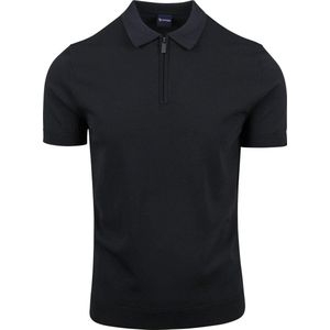 Suitable - Half Zip Polo Navy - Slim-fit - Heren Poloshirt Maat XXL