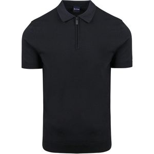 Suitable Half Zip Polo Navy - Heren