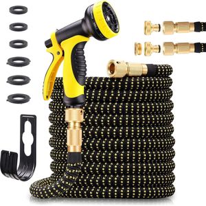 30m Flexibel Tuinslang met 10 Functies - Handdouche - Waterslang 3/4 en 1/2 inch - Voor Tuin Autowassen Huisdieren Tuinslang 30 meter