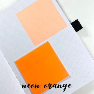 Akyol - Sticky Notes - Oranje transparante sticky notes - memoblok met 50 memoblaadjes - zelfklevend - waterbestendig - herbruikbaar - 76x76mm