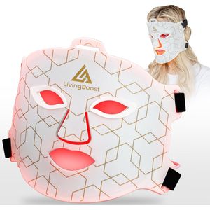 LivingBoost - Led Gezichtsmasker - Rood Licht Therapie - Infraroodlamp - Huidverzorging