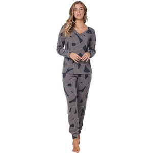Pastunette Premium - Pyjama - Balance - Viscose/Polyester - Grijs/Beige - Maat 36