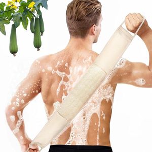 Natuurlijke Loofah Spons Rugborstel Douche - Exfoliërende Luffa Spons Scrub - Rugrubber 101 cm - Verbeterd voor Mannen en Vrouwen - Werkbesparend en Grondige Reiniging
