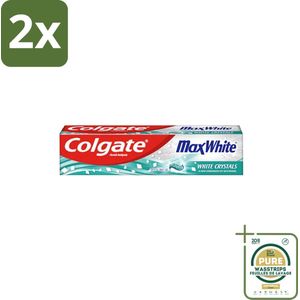 Colgate - Max White - Whitening Crystals - Tandpasta - 100ml - Voordeelverpakking - 2 stuks - Witte tanden - Tanden reinigen