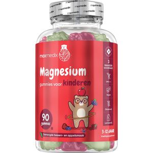maxmedix Magnesium Gummies voor Kinderen - 727 mg magnesium citraat per gummy - 90 vegan gummies voor 3 maanden voorraad