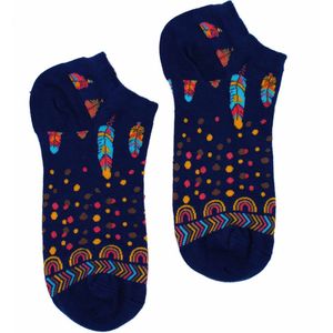 Hop Hare - Bamboe - Enkelsokken - Sneakersokken - Veren - Vrolijke Sokken - maat 36-40